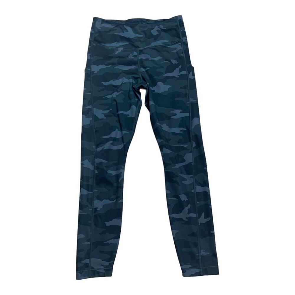 Athleta women's small ultimate camo 7/8 tight leggings black lulu gym